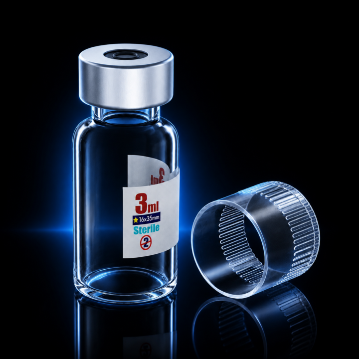KS-Tek Sterile 3ml Vial with Reusable Cap - Clear