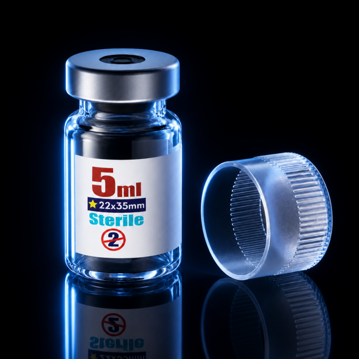 KS-Tek Sterile 5ml Vial with Reusable Cap - Clear