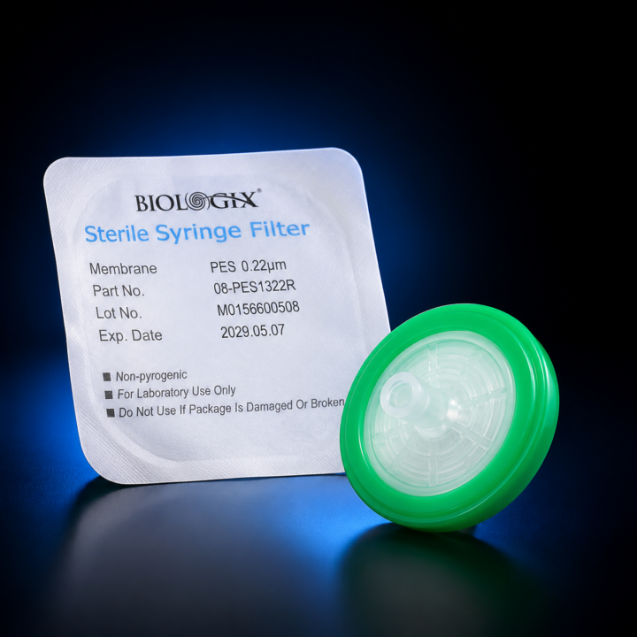 Biologix Sterile PES Syringe Filter – 13mm, 0.22µm