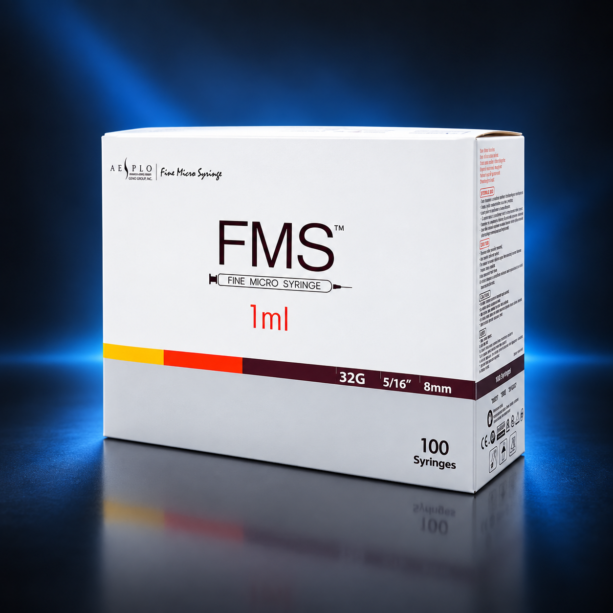 FMS Micro Syringe 1ml 32G 8mm – Fixed Needle - Image 2